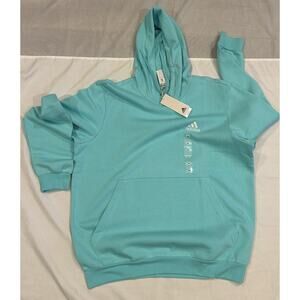Adidas Men's 2XL Feel Cozy Hoodie Flash Aqua